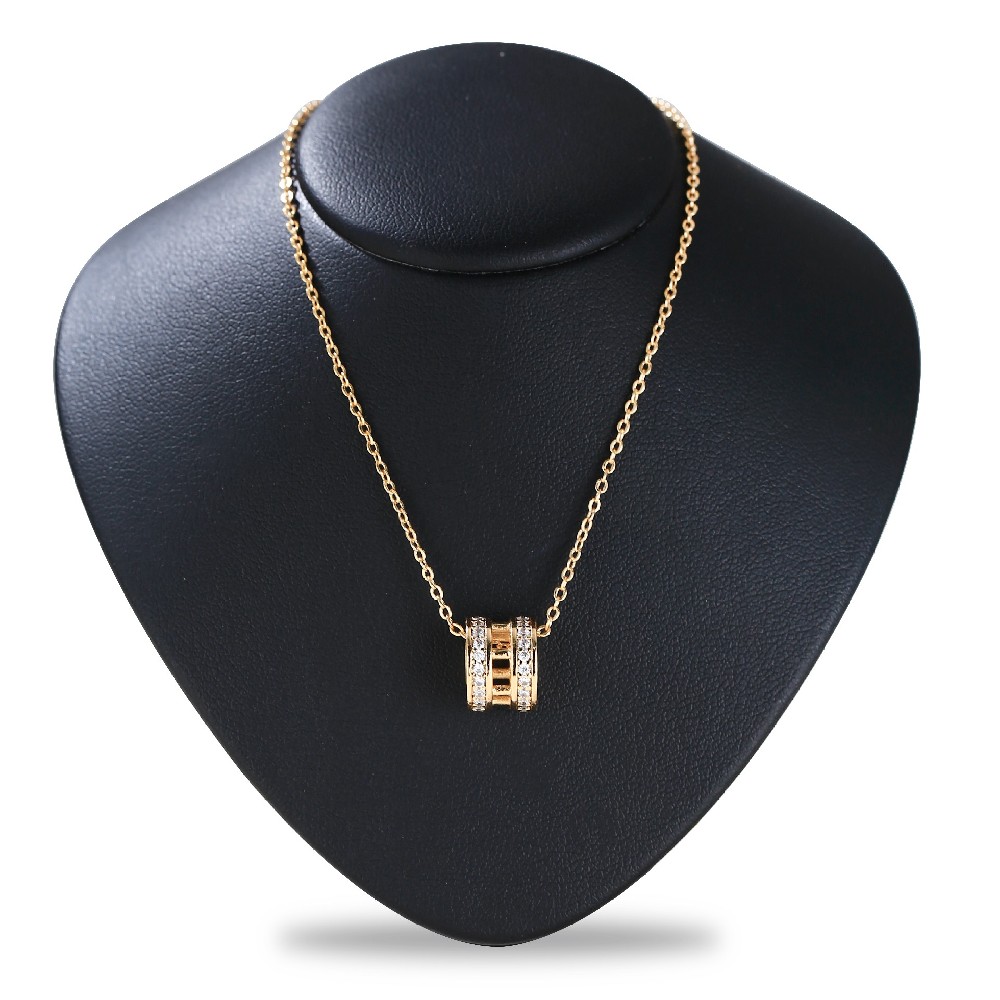 14k Gold Plated 925 Silver Fine Jewelry Zircon Charm Necklace FJ022076N