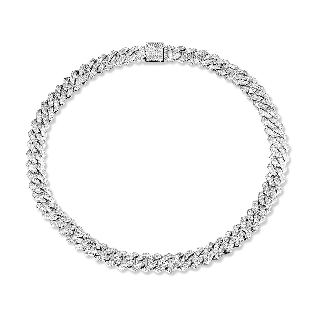 Hip Hop Jewelry 14MM 20IN Link Chain Mens Zircon Iced Out Miami Cuban Necklace FJ026900N
