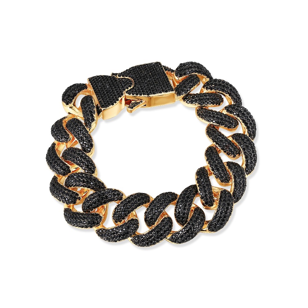 Gold Plated Fine Jewelry Trend Fashion Sterling Silver Cable Chain & Link Bracelet FJ026910H