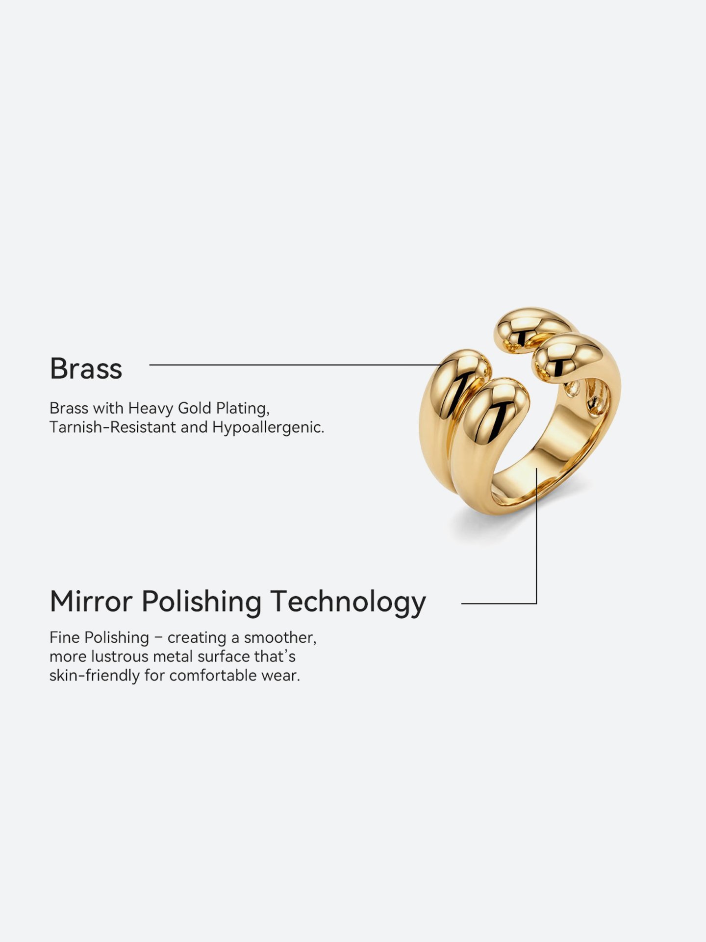 Modern layered open ring - Image 5