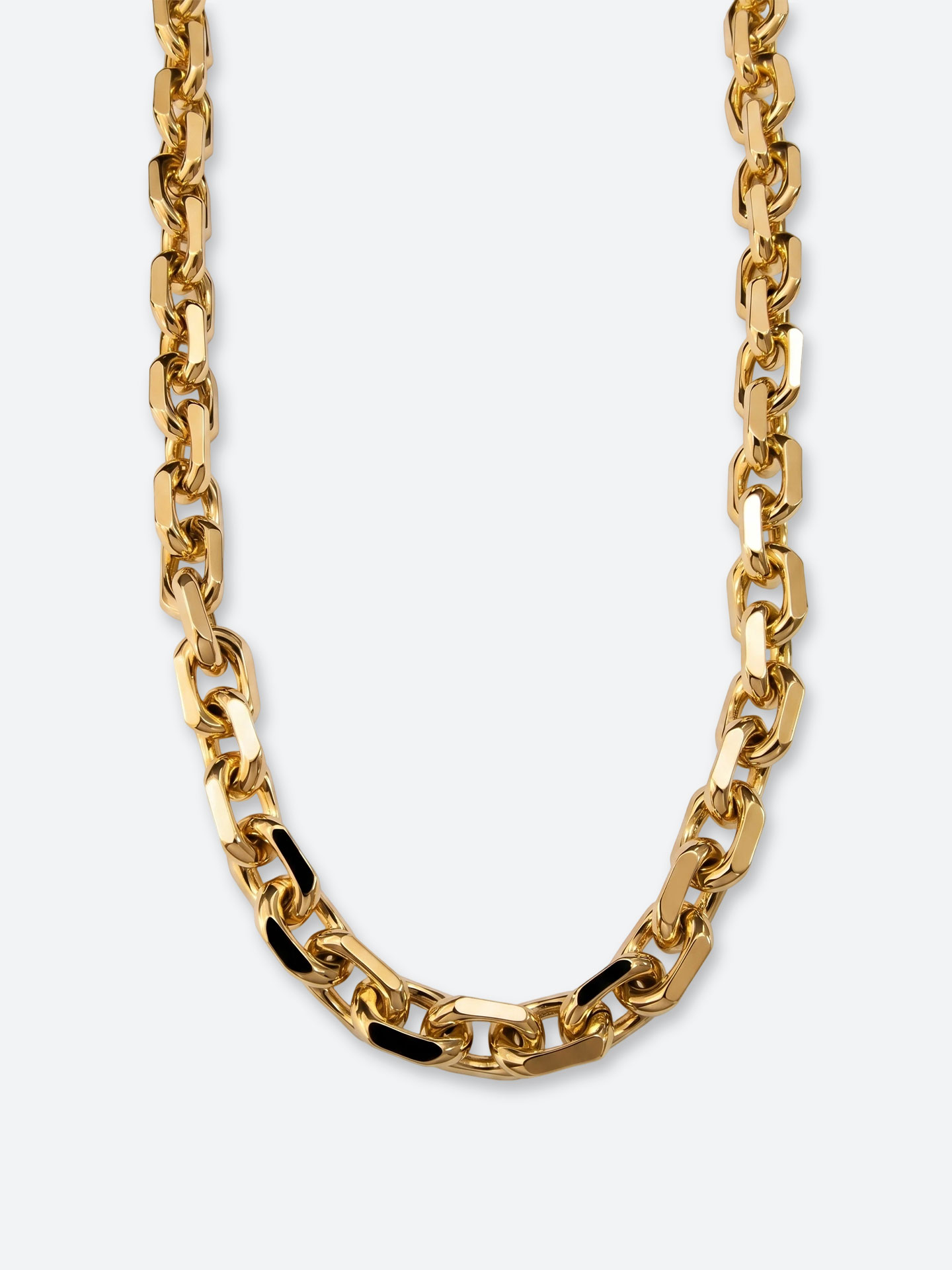 18K gold plated classic chain Cuban men's nceklace