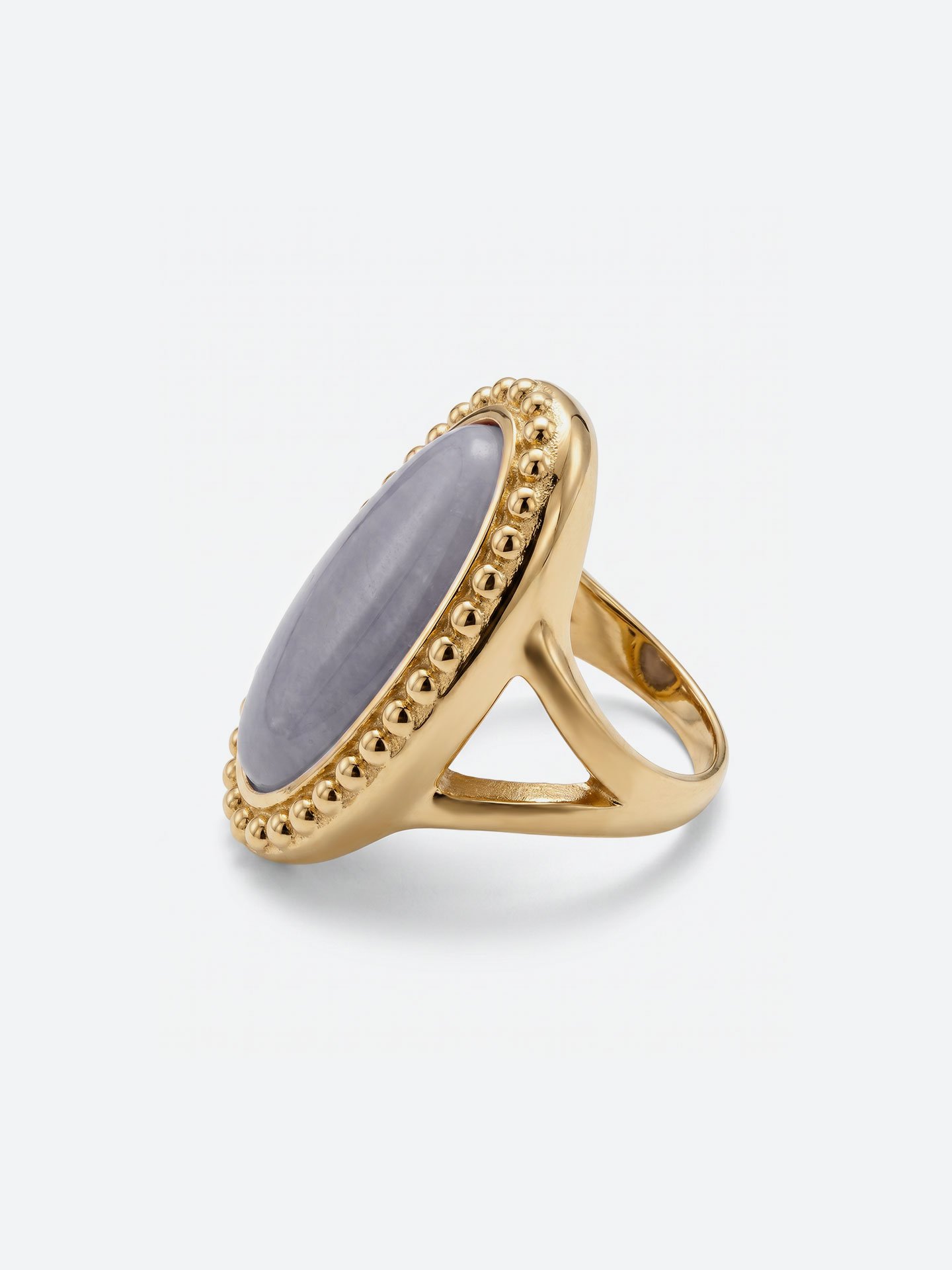 Minimalist 18K Gold Plated Synthetic Gemstone Ring - Image 3
