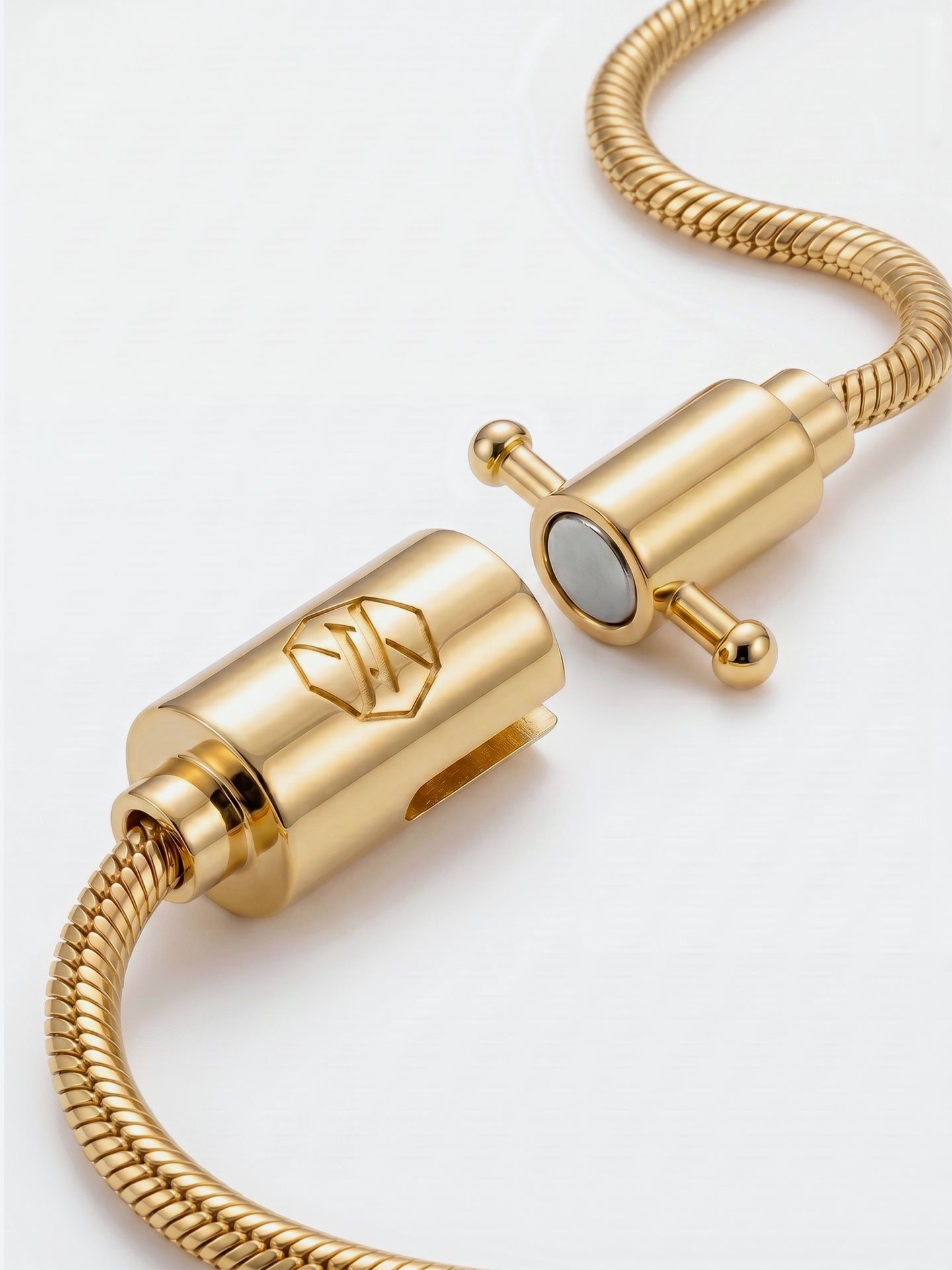 18K gold plated magnet detachable and replaceable gemstone necklace - Image 3