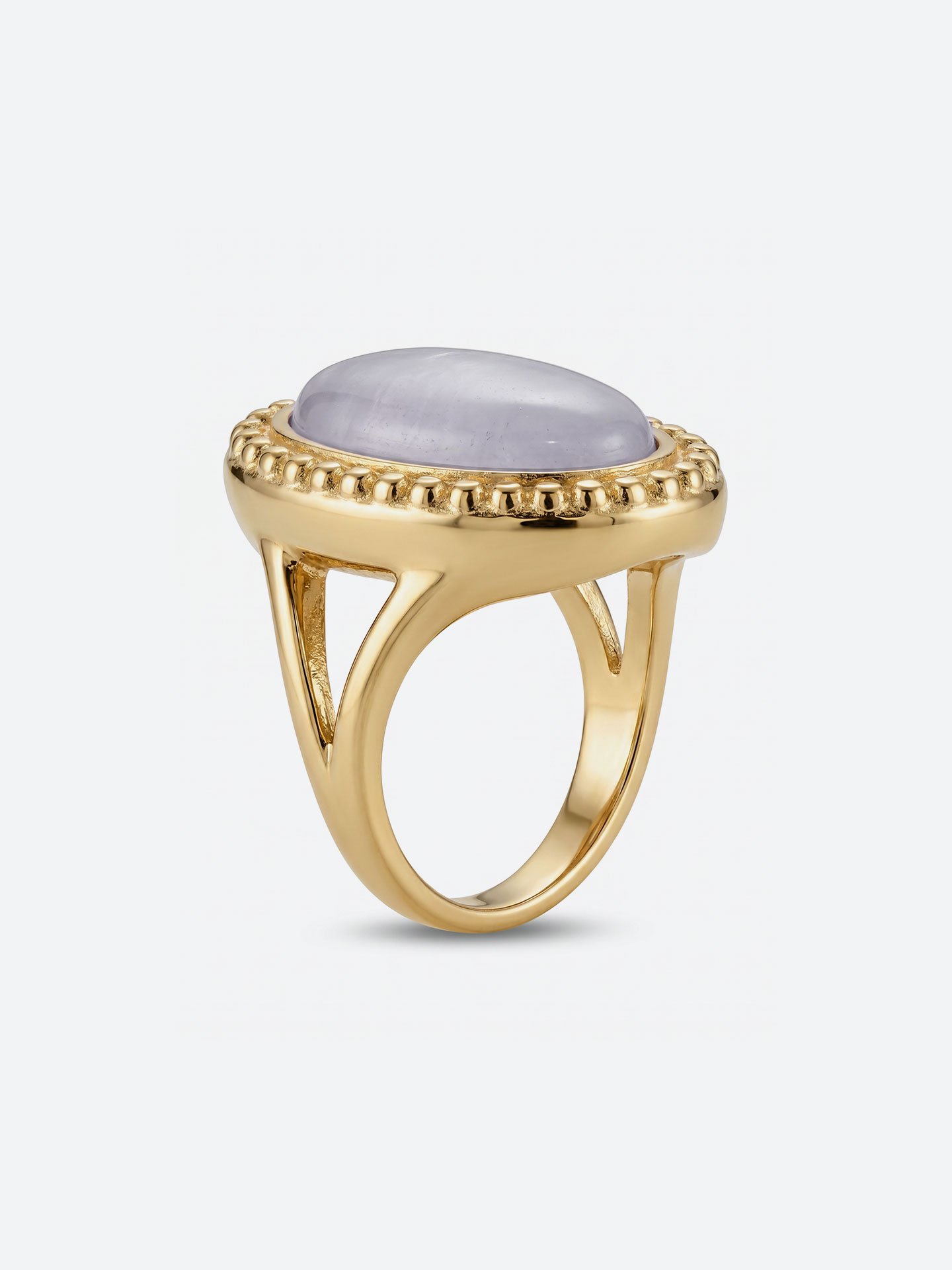 Minimalist 18K Gold Plated Synthetic Gemstone Ring - Image 4