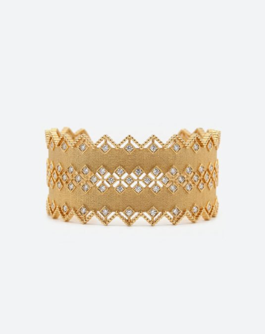 Modern Wide 18K Gold Plated Cuff Bracelet