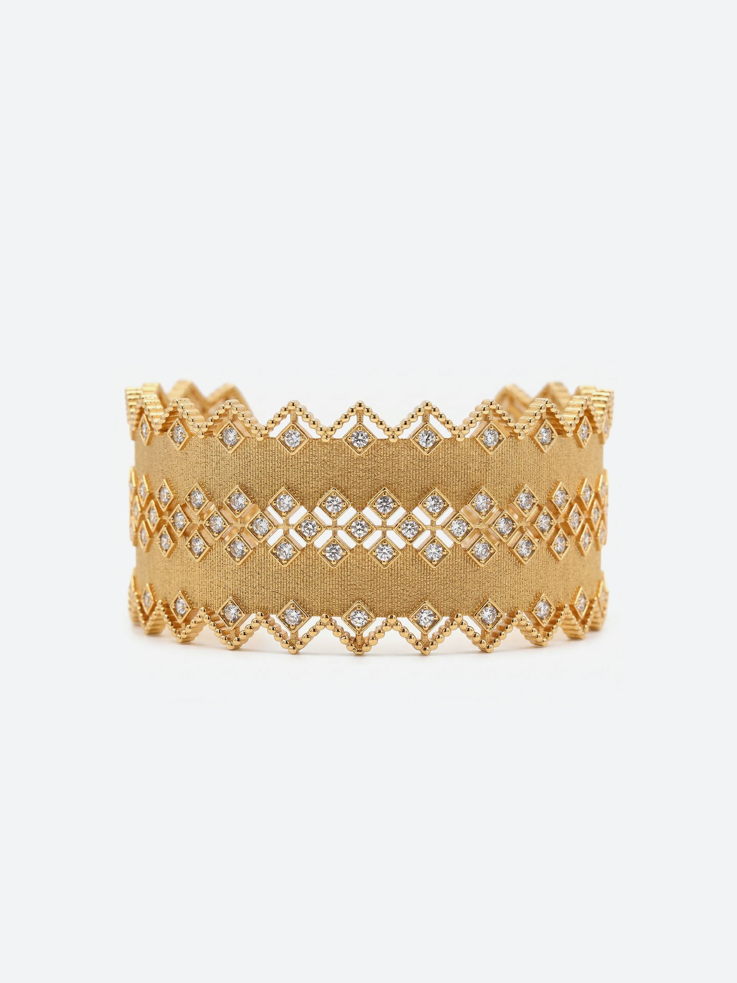 Modern Wide 18K Gold Plated Cuff Bracelet