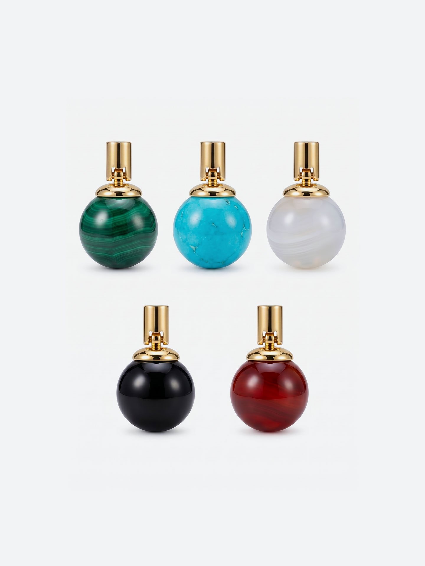 18K gold plated magnet detachable and replaceable gemstone necklace - Image 4