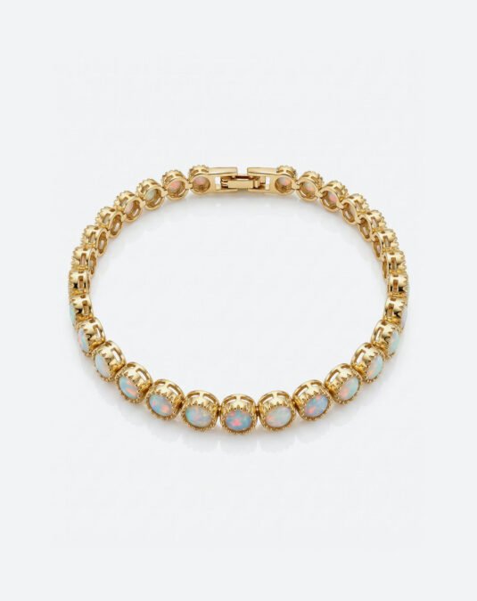 Elegant 18K Gold Plated Opal Bracelet for Women