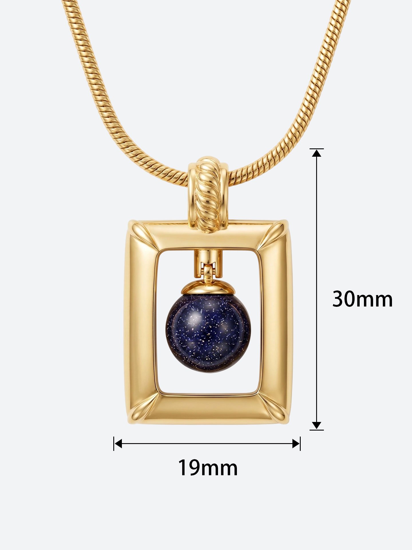 18K gold plated magnet detachable and replaceable gemstone necklace - Image 5