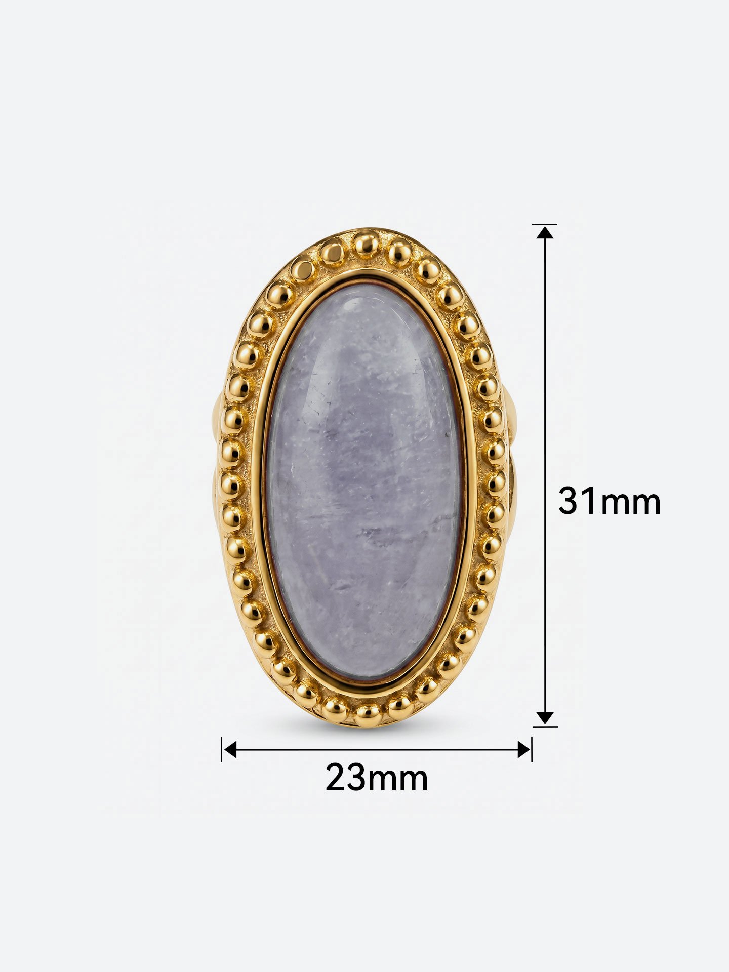 Minimalist 18K Gold Plated Synthetic Gemstone Ring - Image 5