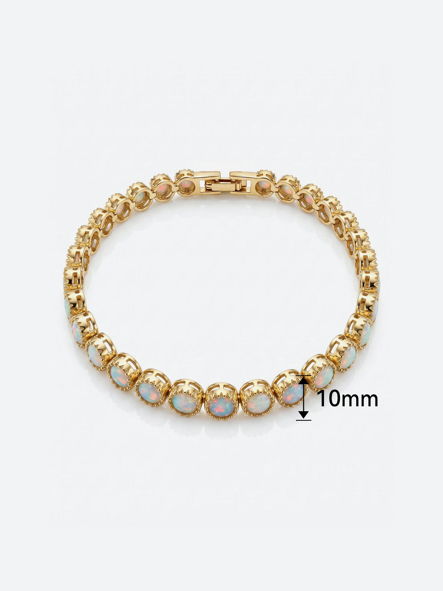 Elegant 18K Gold Plated Opal Bracelet for Women - Image 5