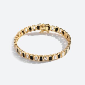 Custom Pavé Zircon Tennis Bracelet for Women with Full-Crystal Setting and Luxury Design